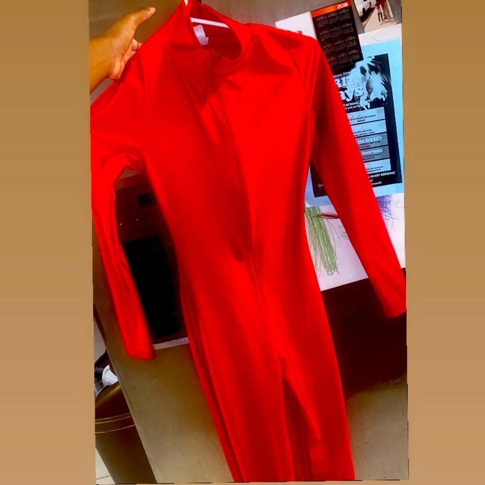 Red jumpsuit